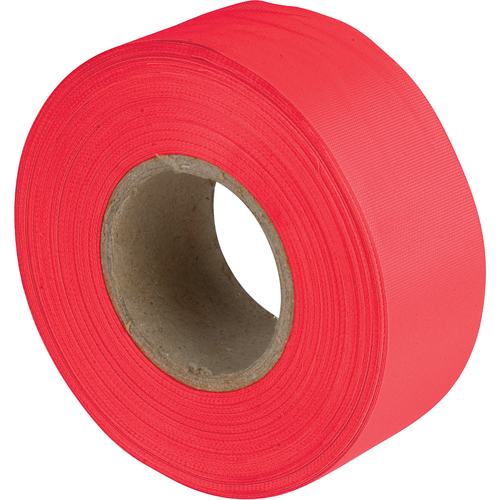 Flagging Tape, 1.2" W x 300' L, Red Brunswick Fyr & Safety
