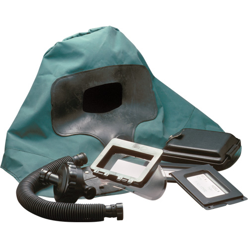 Cagoule &agrave; longueur d'&eacute;paule pour respirateur &agrave; adduction d'air Abrasi-Blast, Moyen, Coiffe souple, Bavette Simple Brunswick Fyr & Safety