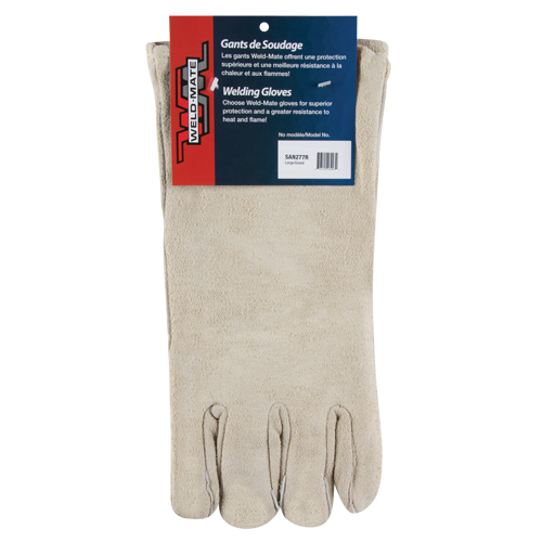 Gants de soudeur de premi&egrave;re qualit&eacute;, Cuir de vache refendu, Taille Grand Brunswick Fyr & Safety