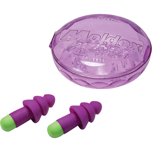 Rockets&reg; Reusable Earplugs, Uncorded, Bulk - Plastic Case, 27 dB NRR, One-Size Brunswick Fyr & Safety