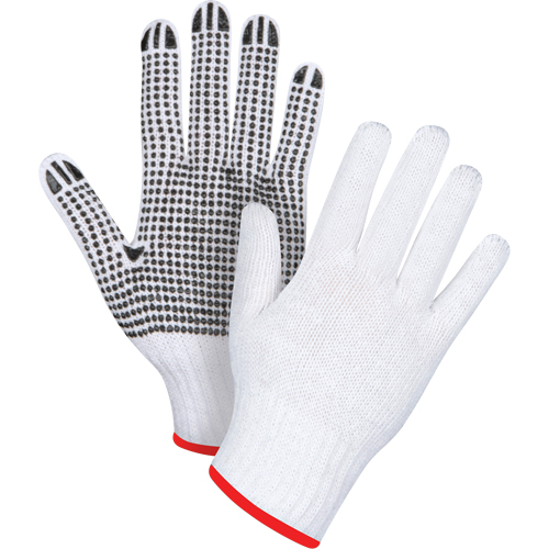 Dotted String Knit Gloves, Poly/Cotton, Single Sided, 7 Gauge, Small Brunswick Fyr & Safety