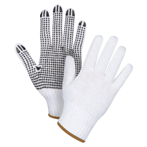 Dotted String Knit Gloves, Poly/Cotton, Single Sided, 7 Gauge, Large Brunswick Fyr & Safety