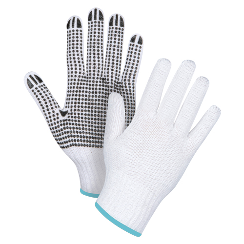 Dotted String Knit Gloves, Poly/Cotton, Single Sided, 7 Gauge, X-Large Brunswick Fyr & Safety