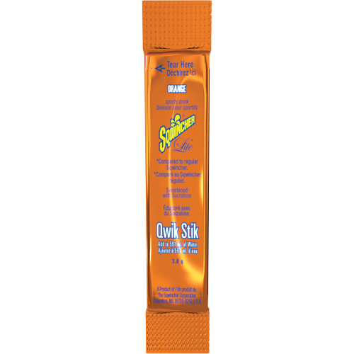 Sqwincher&reg; ZERO&reg; Qwik Stik Rehydration Drink, Powder, Orange Brunswick Fyr & Safety
