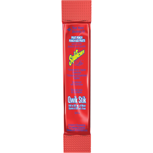 Sqwincher&reg; Boisson de r&eacute;hydratation ZERO Qwik Stik, Poudre, Punch aux fruits Brunswick Fyr & Safety