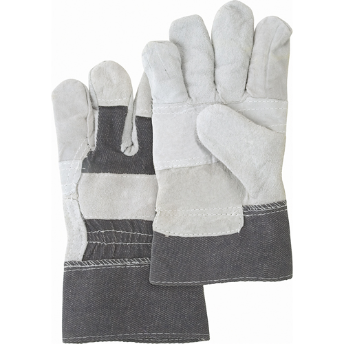 Standard-Duty Patch Palm Fitters Gloves, Large, Split Cowhide Palm, Cotton Inner Lining Brunswick Fyr & Safety