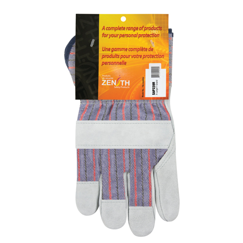 Gants d'ajusteur rugueux, T-Grand, Paume en Cuir de vache refendu, Doublure en Coton Brunswick Fyr & Safety