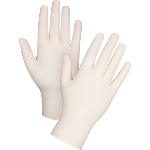Premium Sensitive Skin Examination Gloves, Medium, Latex, 4-mil, Powdered, Natural Brunswick Fyr & Safety
