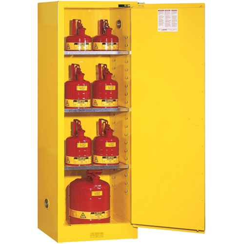 Armoire de s&eacute;curit&eacute; pour produits inflammables EX Slimline Sure-Grip , 22 gal., 1 Porte(s), 23,25" La x 65" h x 18" p Brunswick Fyr & Safety