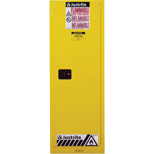 Armoire de s&eacute;curit&eacute; pour produits inflammables EX Slimline Sure-Grip , 22 gal., 1 Porte(s), 23,25" La x 65" h x 18" p Brunswick Fyr & Safety