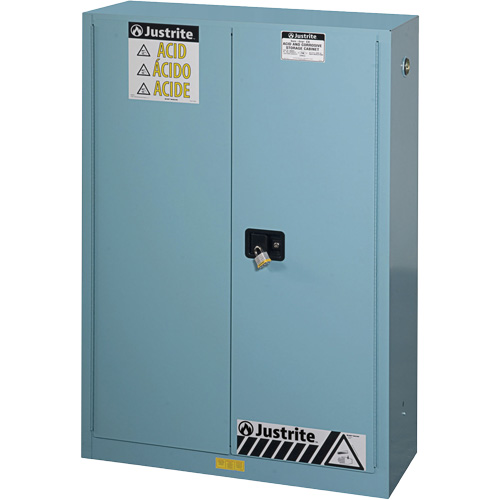 ChemCor&reg; Lined Acid/Corrosive Storage Cabinets, 45 gal., 43" x 65" x 18" Brunswick Fyr & Safety