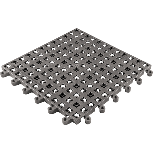 Tapis Ergodeck tout usage No 564 & No 566, PVC, 1-1/2' la c, 1-1/2' lo, 7/8" &eacute;paisseur, Charbon Brunswick Fyr & Safety