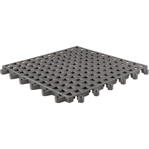 Tapis Ergodeck tout usage No 564 & No 566, PVC, 1-1/2' la c, 1-1/2' lo, 7/8" &eacute;paisseur, Charbon Brunswick Fyr & Safety