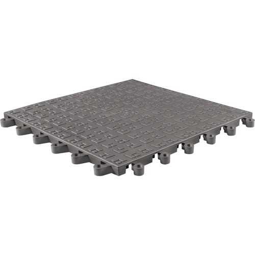 Tapis ErgoDeck Soft No 566, PVC, 1-1/2' la c, 1-1/2' lo, 7/8" &eacute;paisseur, Charbon Brunswick Fyr & Safety