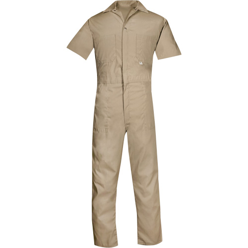 Short Sleeved Coveralls, Men's, Tan, Size 2X-Large (Tall) Brunswick Fyr & Safety