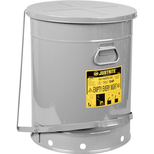 Contenants pour d&eacute;chets huileux, Homologu&eacute; FM/List&eacute; UL, 21 gal. US, Argent Brunswick Fyr & Safety