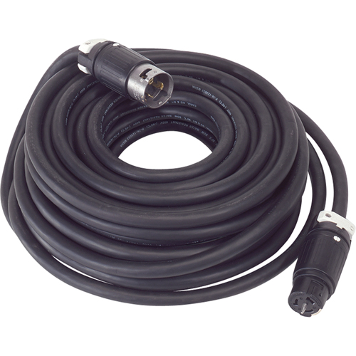 Power Cord for Temporary Power Distribution Units, SOOW, 50 A, 50' Brunswick Fyr & Safety