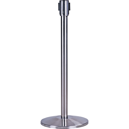 Poteau r&eacute;cepteur pour barri&egrave;res sur pieds pour le contr&ocirc;le des foules, Hauteur de 35", Acier inoxydable Brunswick Fyr & Safety