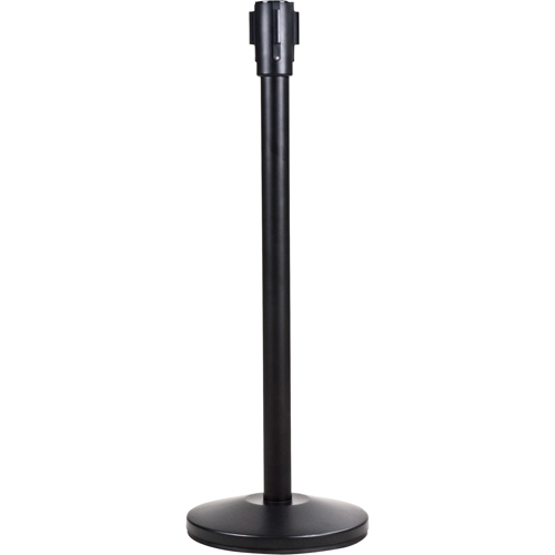 Poteau r&eacute;cepteur pour barri&egrave;res sur pieds pour le contr&ocirc;le des foules, Hauteur de 35", Noir Brunswick Fyr & Safety