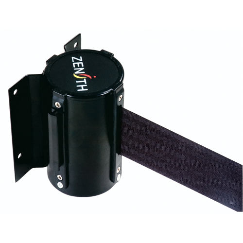Wall Mount Barrier, Steel, Screw Mount, 12', Black Tape Brunswick Fyr & Safety