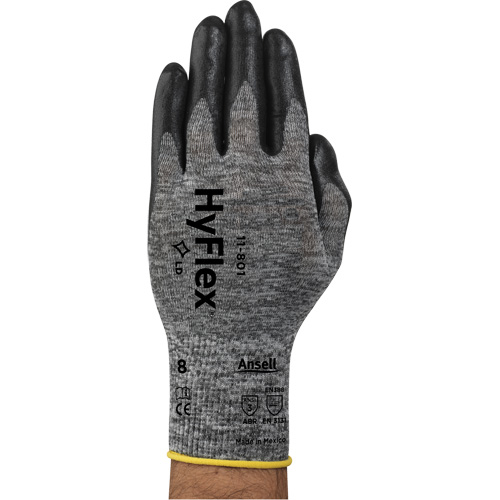 Gants Hyflex 11-801, 7/Petit, R&ecirc;vetement Mousse de nitrile, Calibre 15, Enveloppe en Nylon Brunswick Fyr & Safety