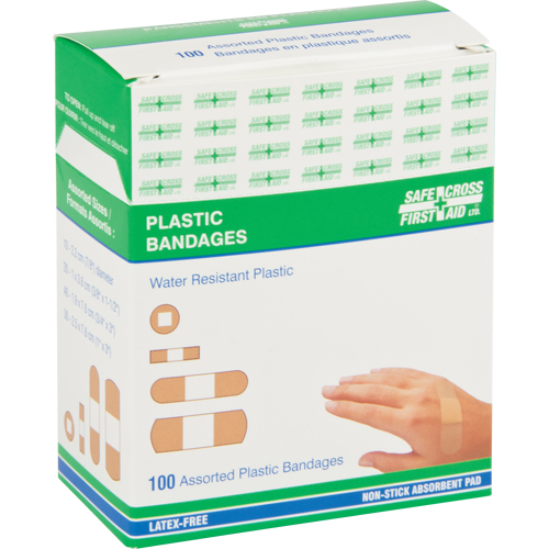 Bandages, Assorted, Plastic, Sterile Brunswick Fyr & Safety