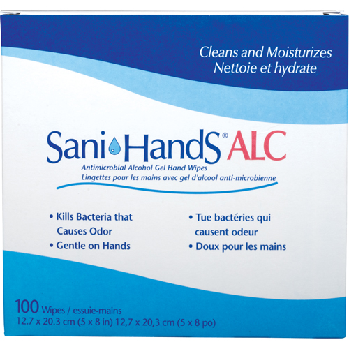 Lingettes antimicrobiennes pour les mains Sani-Hands ALC, Pochette Brunswick Fyr & Safety