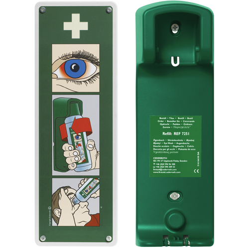 Support mural pour solution ophtalmique Cederroth Brunswick Fyr & Safety