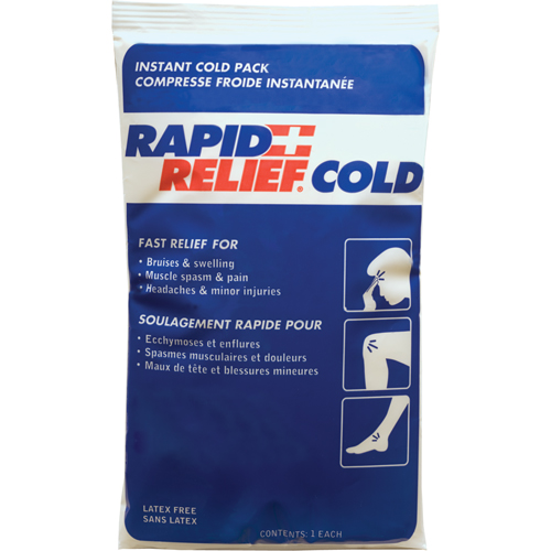 Rapid Relief&reg; Instant Chill Pack, Cold, Single Use, 9" x 6" Brunswick Fyr & Safety