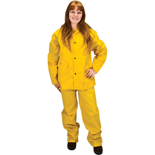 RZ100 Rain Suit, Polyester/PVC, Small, Yellow Brunswick Fyr & Safety