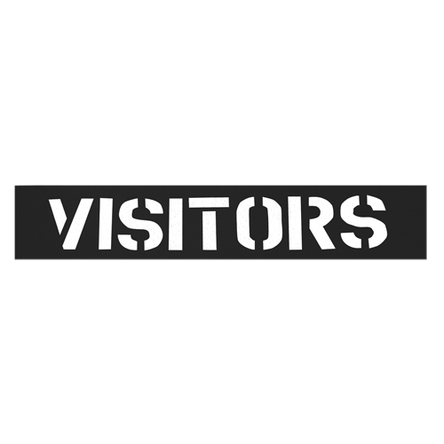 Pochoirs pour parc de stationnement, Anglais, 12" Brunswick Fyr & Safety