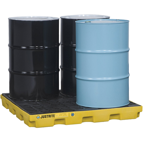 EcoPolyBlend Accumulation Centers, 49 US gal. Spill Capacity, 49" x 49" x 5.5" Brunswick Fyr & Safety