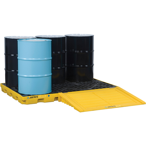 EcoPolyBlend Accumulation Centers, 73 US gal. Spill Capacity, 73" x 49" x 5.5" Brunswick Fyr & Safety