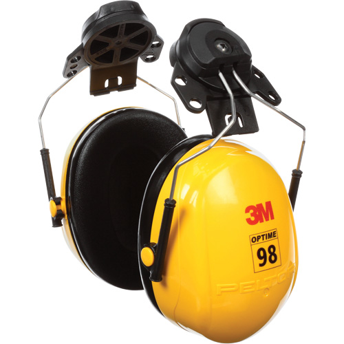 Serres-t&ecirc;tes de s&eacute;rie Peltor Optime 98, Fixation pour casque, 23 NRR dB Brunswick Fyr & Safety