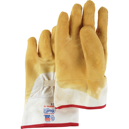 Gants enduits Nitty Gritty, 10/Grand, R&ecirc;vetement Latex de caoutchouc, Enveloppe en Coton Brunswick Fyr & Safety