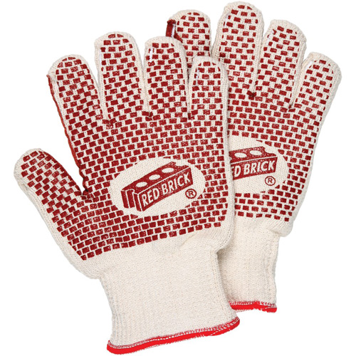 Gants r&eacute;versibles en tissu &eacute;ponge Red Brick, Coton, Deux c&ocirc;t&eacute;s, Calibre 10, Petit Brunswick Fyr & Safety