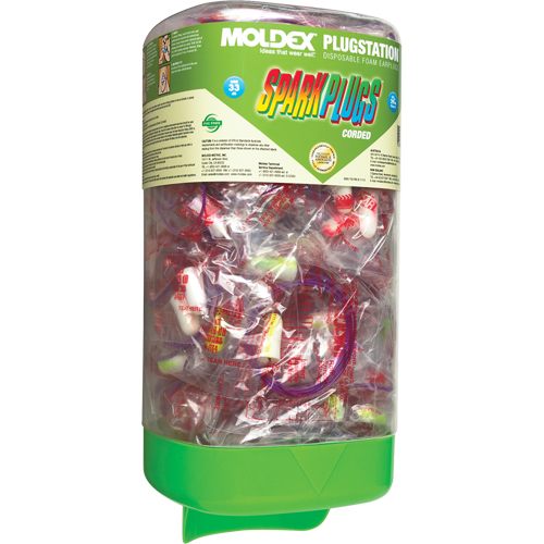 PlugStation&reg; with Corded SparkPlugs&reg; Earplugs Brunswick Fyr & Safety