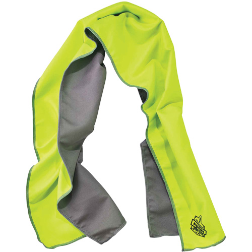 Serviette de refroidissement en microfibre Chill-Its 6602MF, Lime haute visibilit&eacute; Brunswick Fyr & Safety