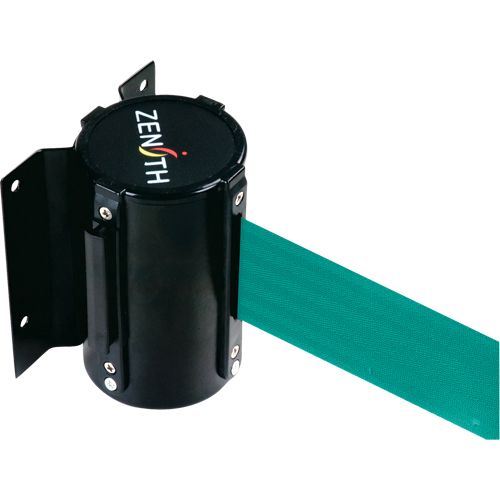 Wall Mount Barrier, Steel, Screw Mount, 7', Green Tape Brunswick Fyr & Safety