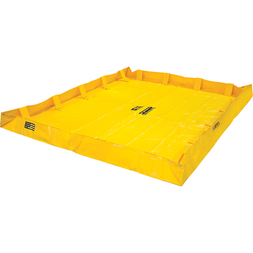 QuickBerm&reg; Lite Containment Berm, 318 US gal. Capacity, 8' W x 8' L x 8" H, Snap-Up Bracket Brunswick Fyr & Safety