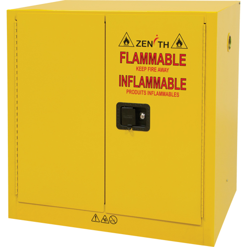 Flammable Storage Cabinet, 22 gal., 2 Door, 35" W x 35" H x 22" D Brunswick Fyr & Safety