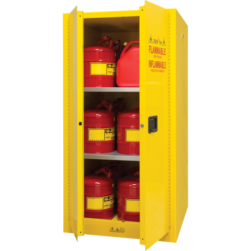 Armoire pour produits inflammables, 60 gal., 2 Porte(s), 34" La x 65" h x 34" p Brunswick Fyr & Safety
