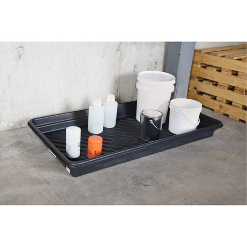 Plateaux Ultra-Utility Trays, 24" lo x 48" la x 4,75" h, Cap. de d&eacute;versement 24 gal. US Brunswick Fyr & Safety