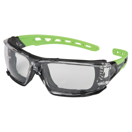 Z2500 Series Safety Glasses with Foam Gasket, Clear Lens, Anti-Scratch, ANSI Z87+/Meets/Exceeds CSA Z94.3 Brunswick Fyr & Safety