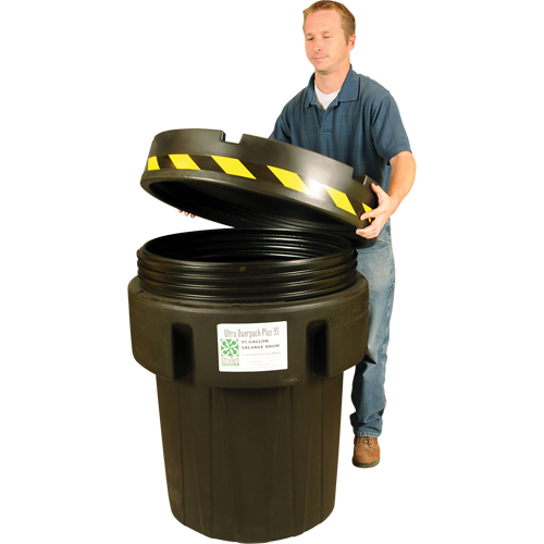 Ultra-Recycled Overpack&reg; Salvage Drum, 95 gal., Stationary Brunswick Fyr & Safety