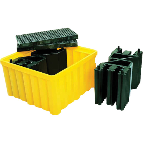 Ultra-IBC Spill Pallet&reg; with Drain, 400 US gal. Spill Capacity, 58.75" x 58.75" x 33" Brunswick Fyr & Safety