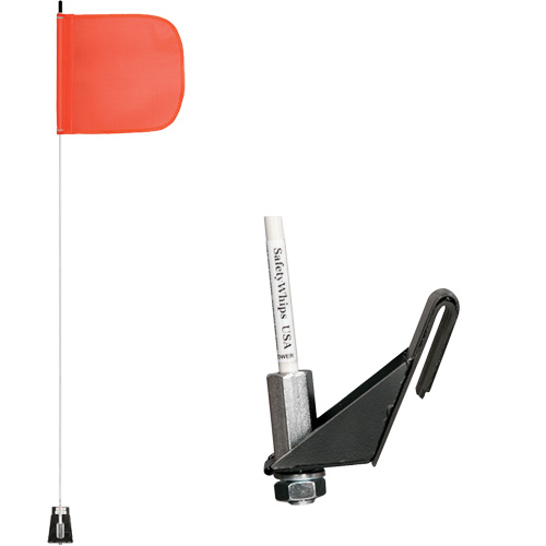 Tiges de s&eacute;curit&eacute; pour travaux l&eacute;gers Safety Whip, Fixation Fen&ecirc;tre, Hauteur 5', Orange Brunswick Fyr & Safety