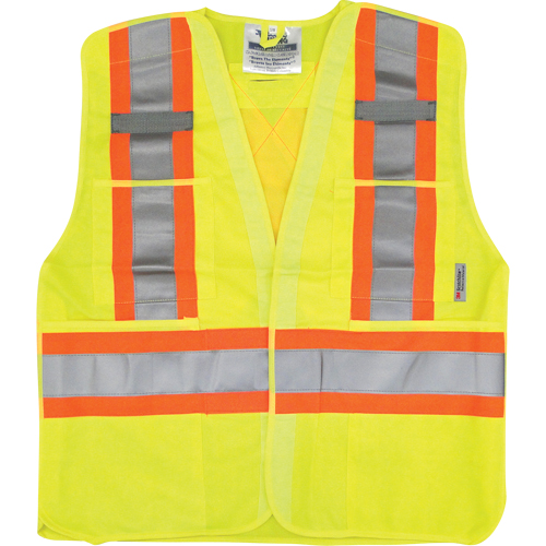 Veste de s&eacute;curit&eacute; pour la circulation, Jaune lime haute visibilit&eacute;, Moyen/Petit, Polyester Brunswick Fyr & Safety