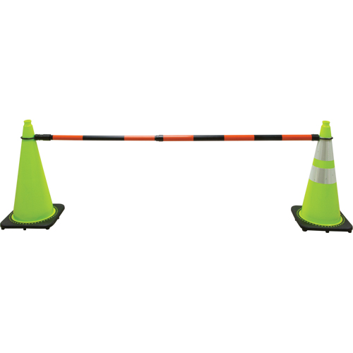 Retractable Cone Bar, 7' 5" Extended Length, Black/Orange Brunswick Fyr & Safety