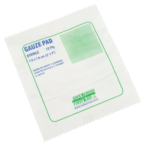Gauze , Pad, 3" L x 3" W, Sterile, Medical Device Class 1 Brunswick Fyr & Safety